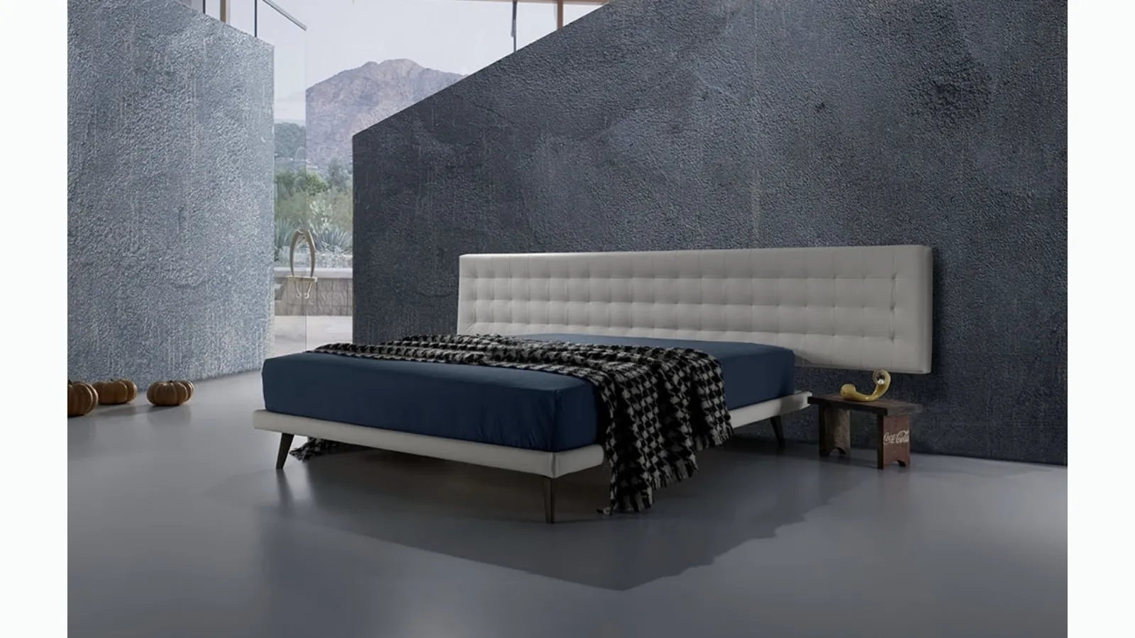 Letto in vellutino Twist Lersa 290 di Excò