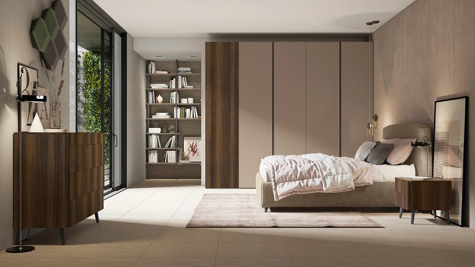 Letto con testiera Golf Narciso di Colombini Casa