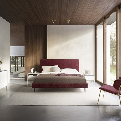 Letto con testiera Mies di Calligaris