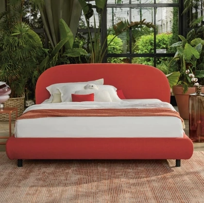 Letto Simplicity More M02 con testiera arrotondata di Dorsal