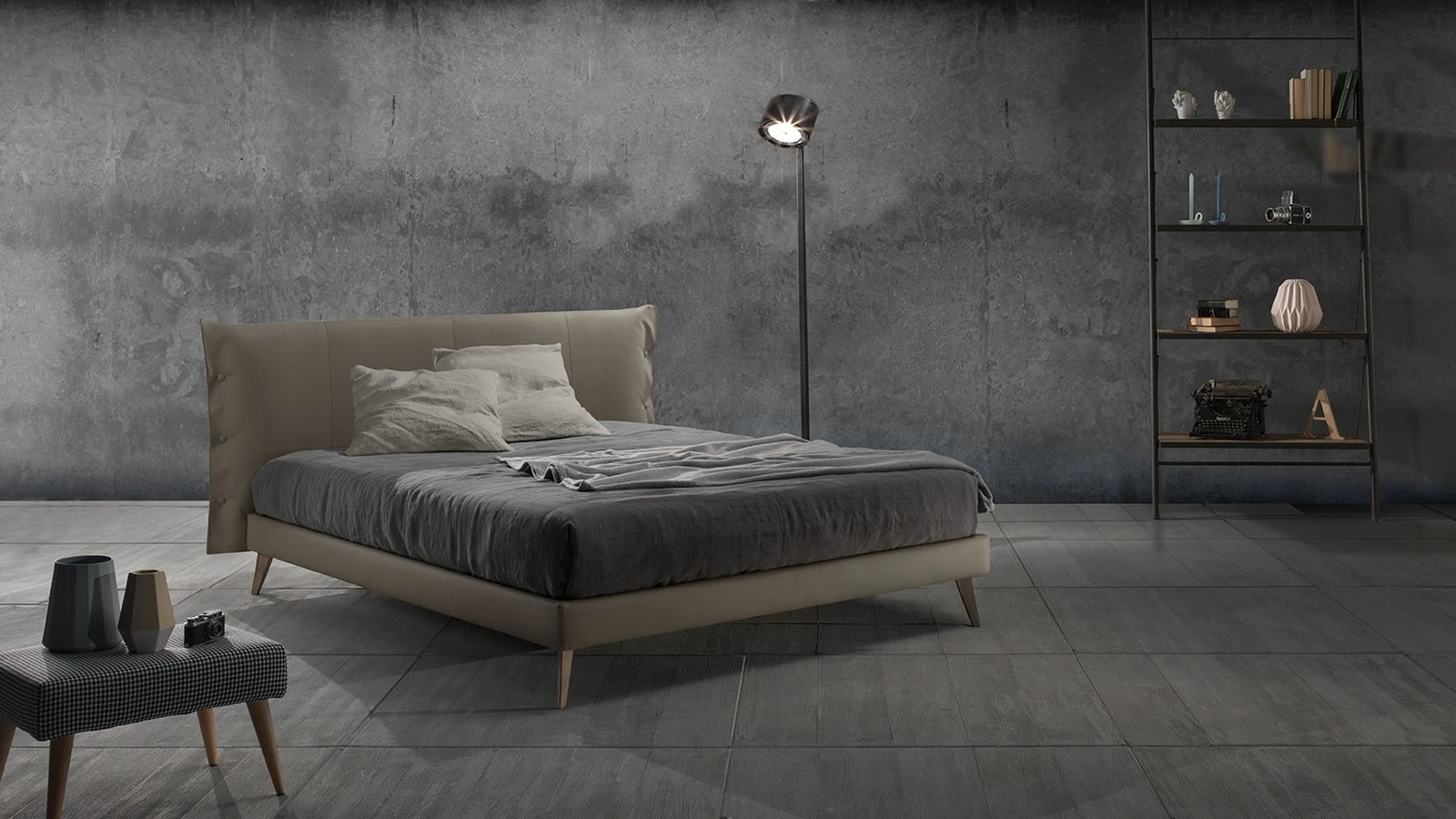 Letto in ecopelle Teo 14 di Excò