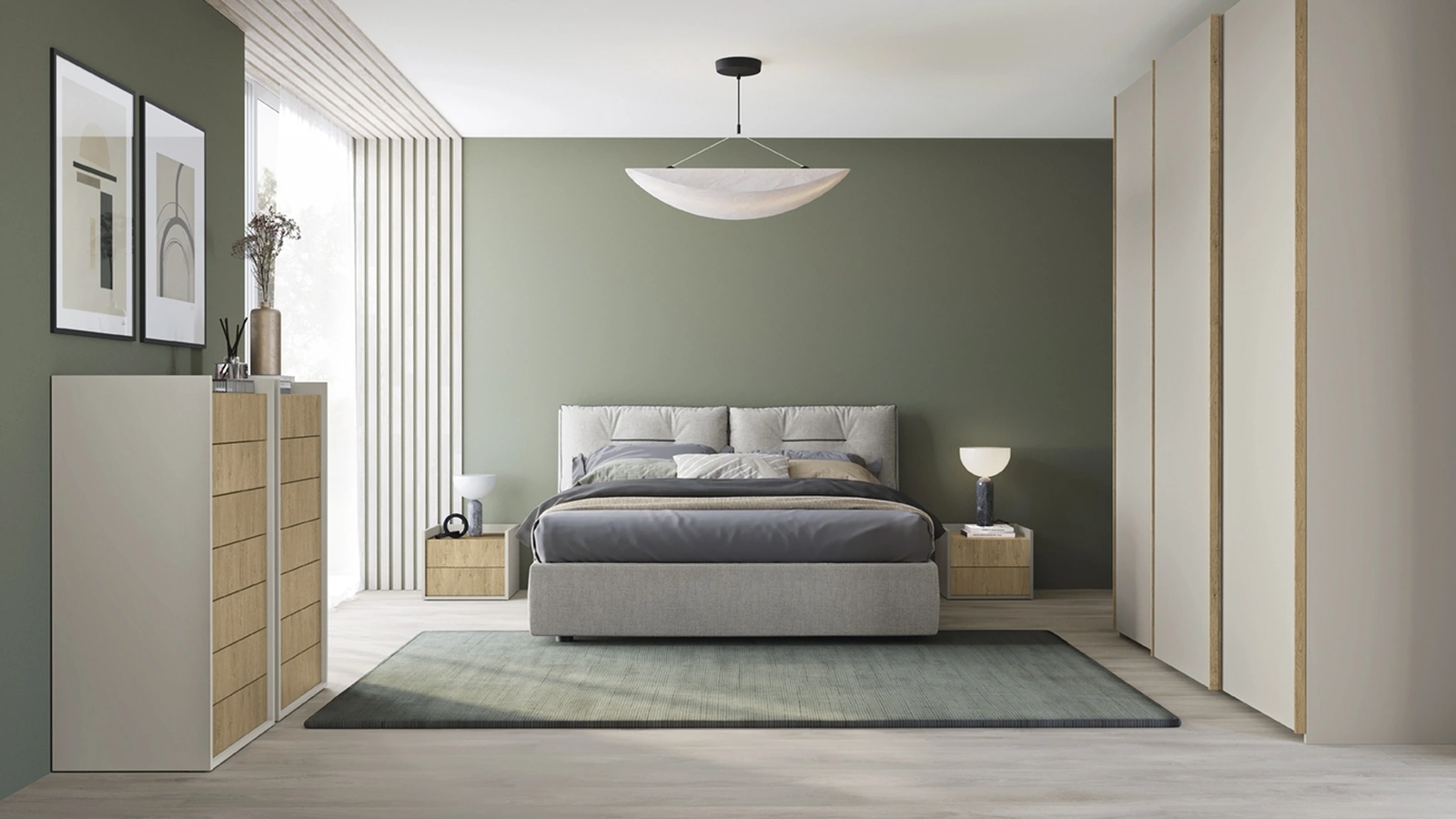 Letto imbottito Volo Kiss di Colombini Casa