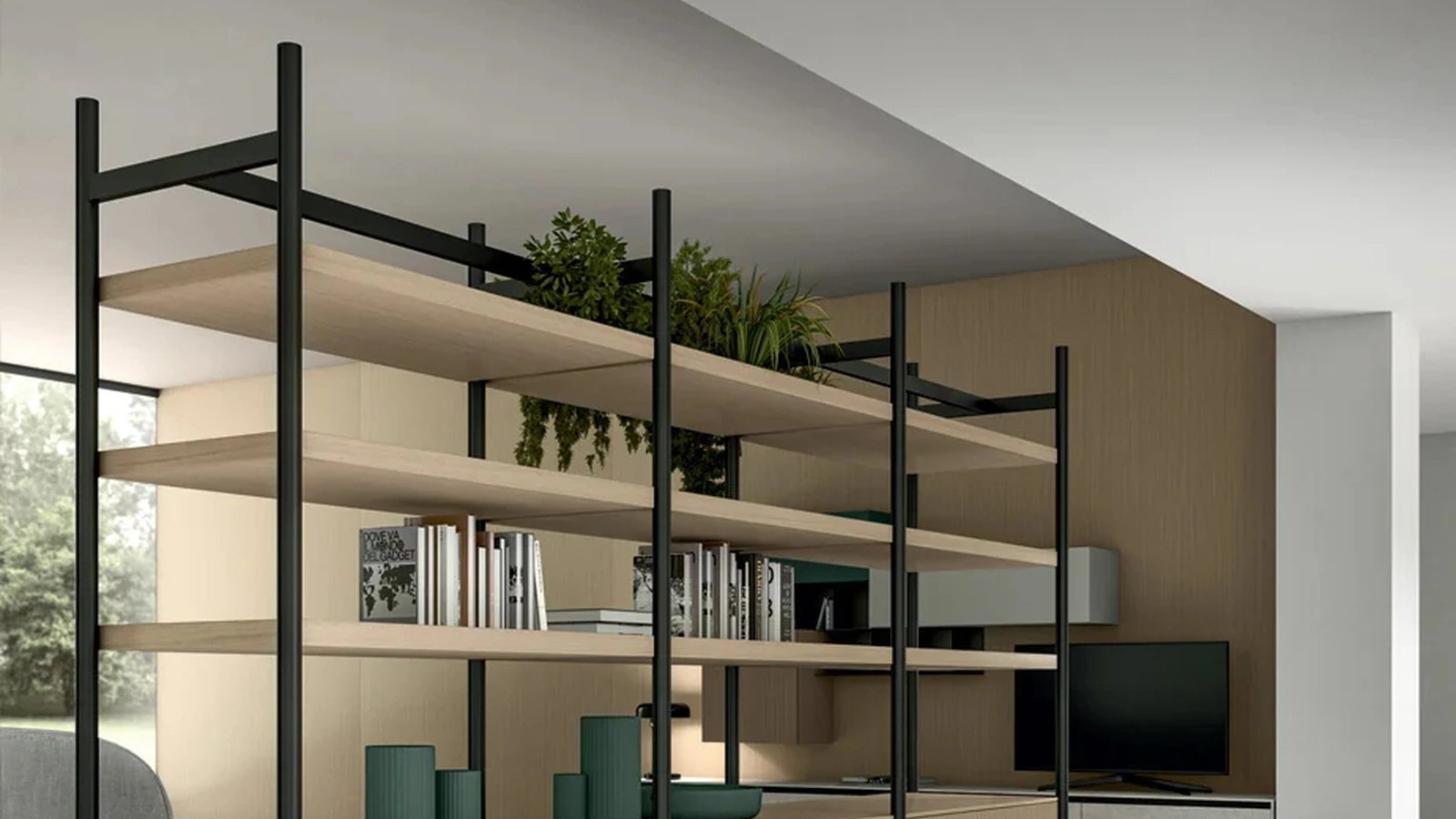 Libreria divisoria Living Glass 2|0 di Arredo3