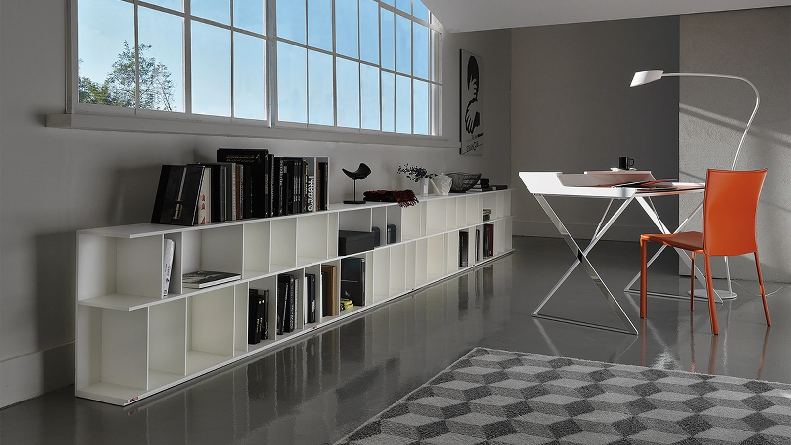 Libreria a muro Wally di Cattelan Italia