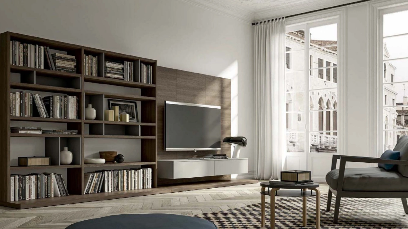 Libreria a muro GF5065 di Abitare Mobilstella