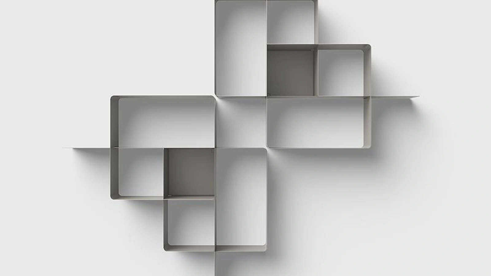 Libreria sospesa componibile Mondrian di Pezzani