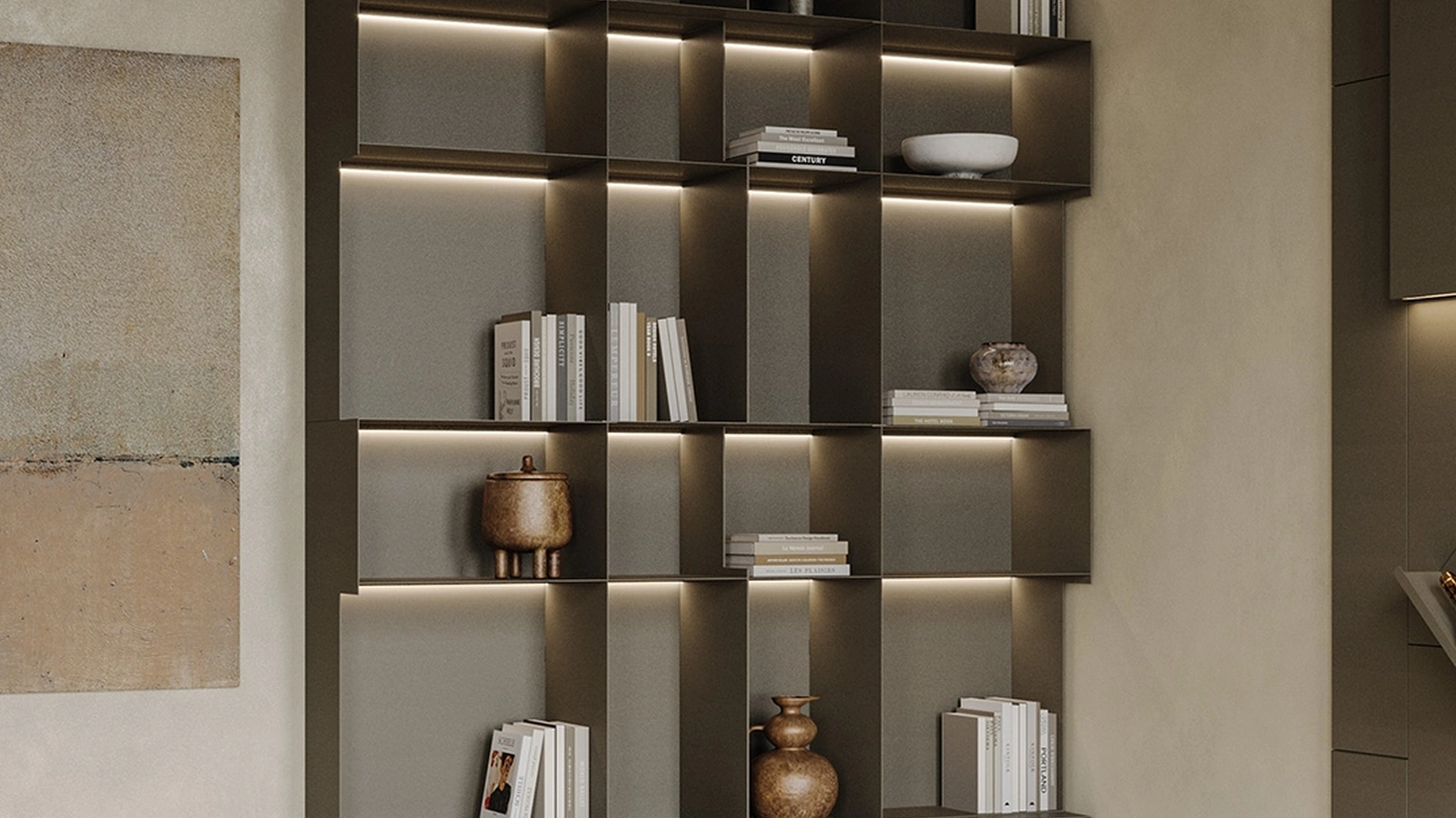 Libreria modulare in metallo Polis di Ronda Design