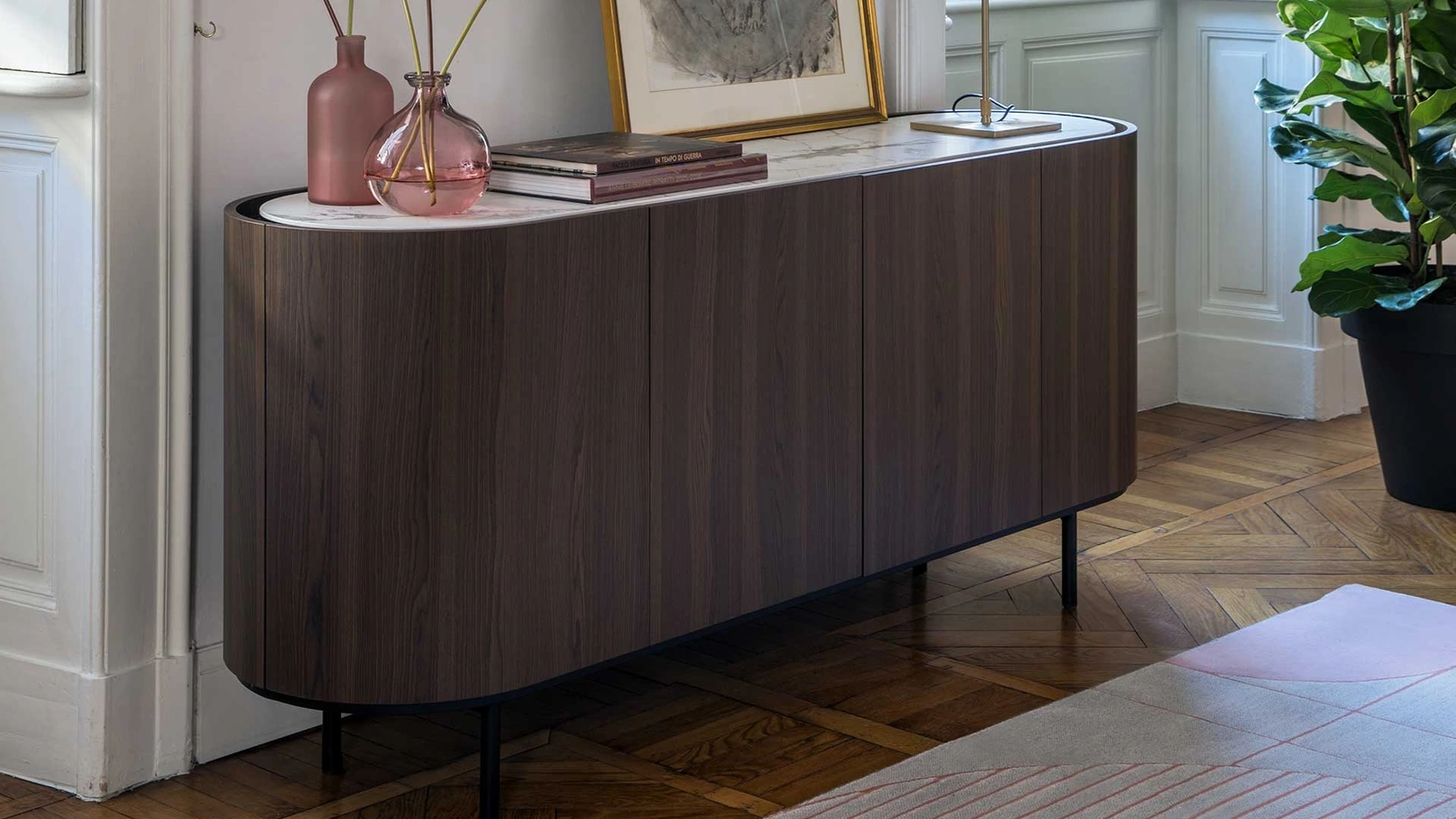 Madia ovale in legno Lake di Calligaris