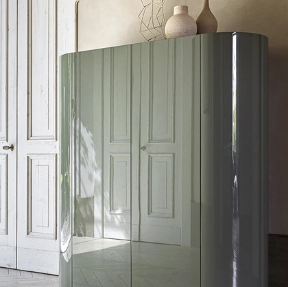 Madia Alta Dedalo in laccato lucido di Pianca