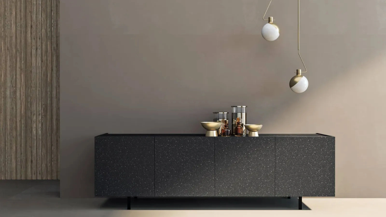 Madia Petra in laccato effetto Pietra puntinata di Fratelli Mirandola