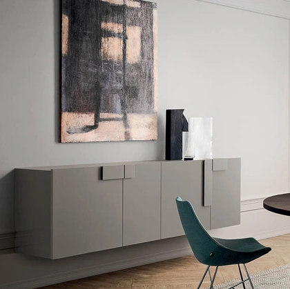 Madia sospesa in laccato opaco Ginevra di Pianca