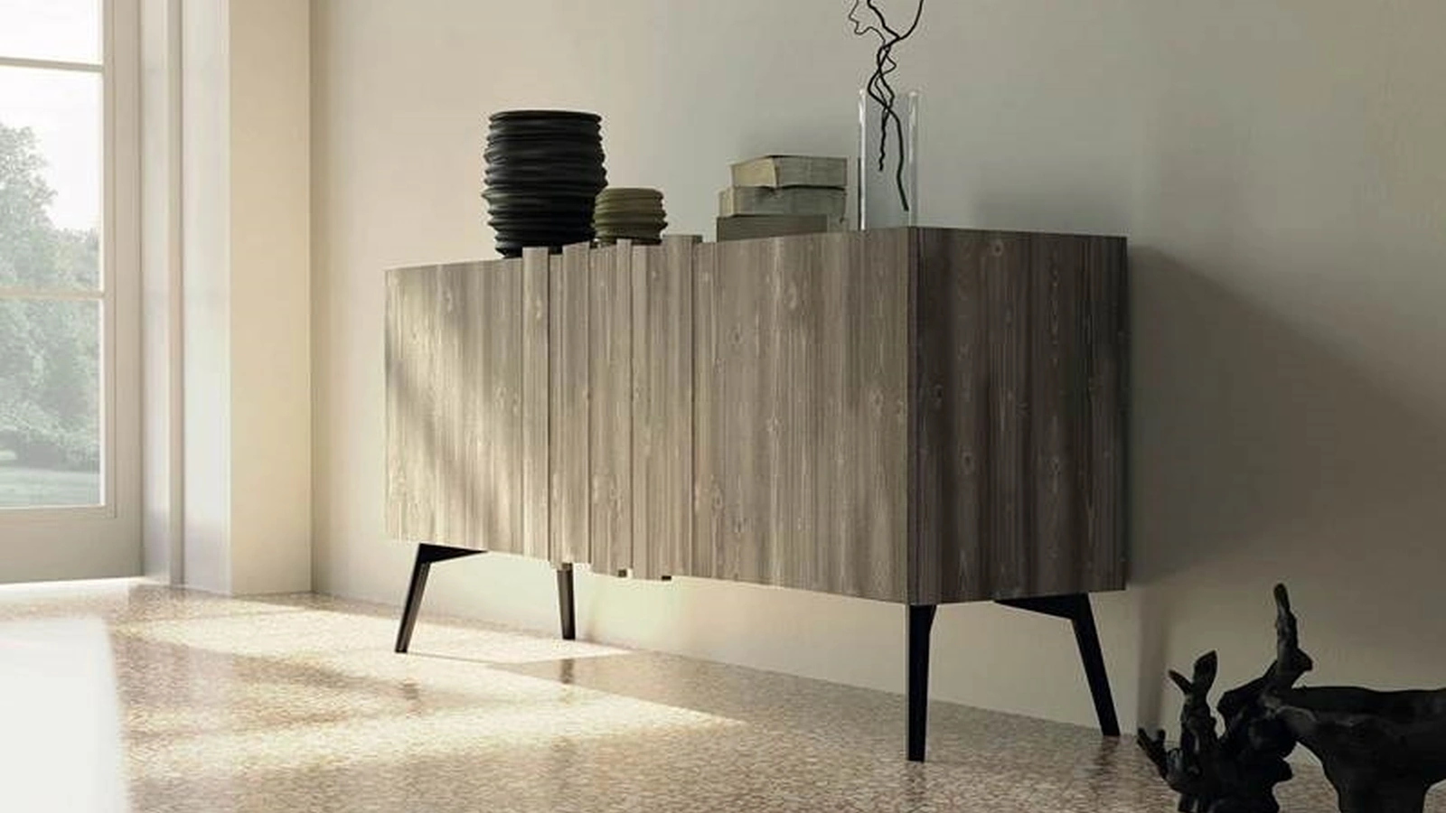 Madia Iróri Art 1811 in legno finitura ossido di Fratelli Mirandola