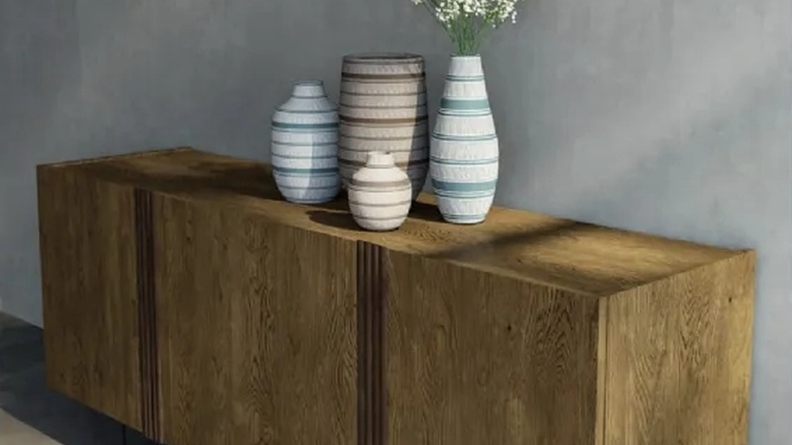 Madia in legno di rovere Recta di Fratelli Mirandola