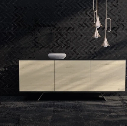 Madia moderna Chorus in legno di rovere di Fratelli Mirandola