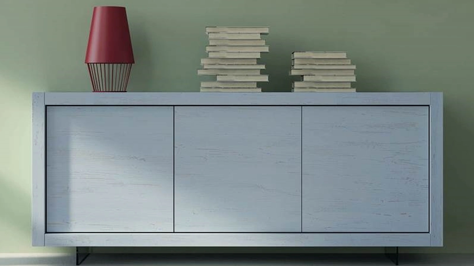 Madia Mastra Light Art 1781|px in legno di abete laccato di Fratelli Mirandola