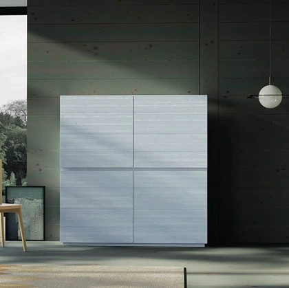 Madia Sidney Art 1205 in legno di abete laccato grigio invecchiato di Fratelli Mirandola