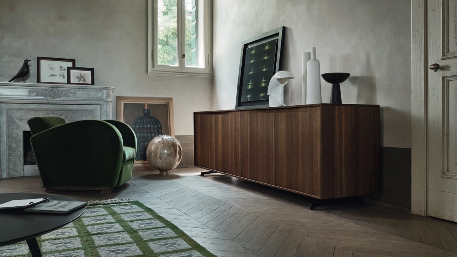 Madia Vela 13 in impiallacciato Rovere termotrattato di Sangiacomo