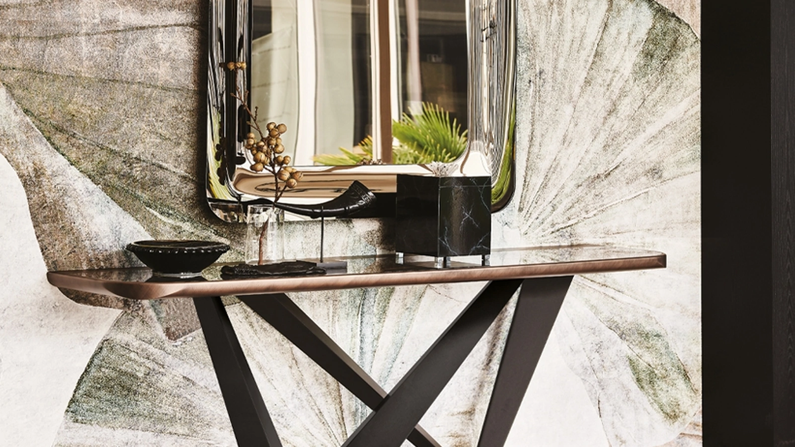 Consolle in ceramica effetto marmo Westin Keramik Premium di Cattelan Italia