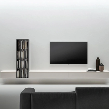 Mobile Porta Tv sospeso Freedhome con Libreria di Caccaro