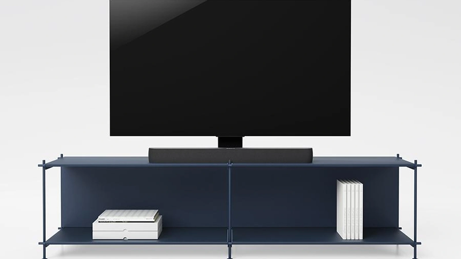 Mobile Porta Tv minimalista in acciao e laminato Musa 01 di Pezzani