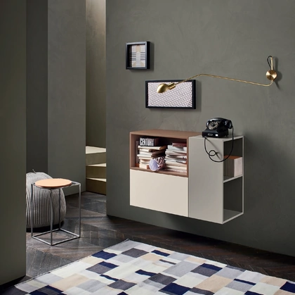 Mobile sospeso Lampo Open in laccato opaco di Sangiacomo