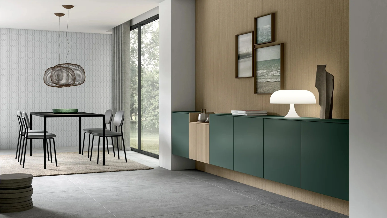 Mobile sospeso Living Glass 2|0 di Arredo3