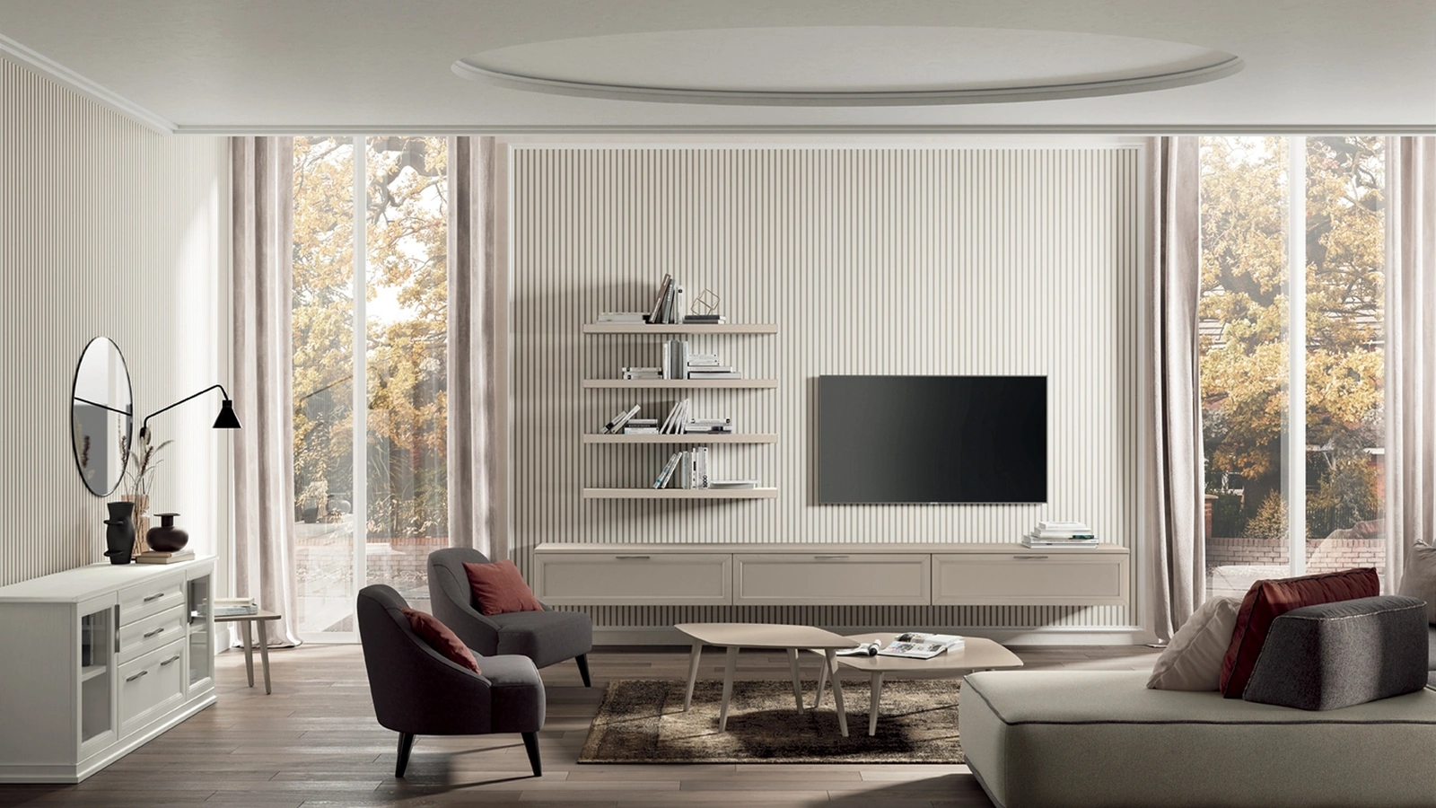 Parete Attrezzata Arcadia AS009 di Colombini Casa