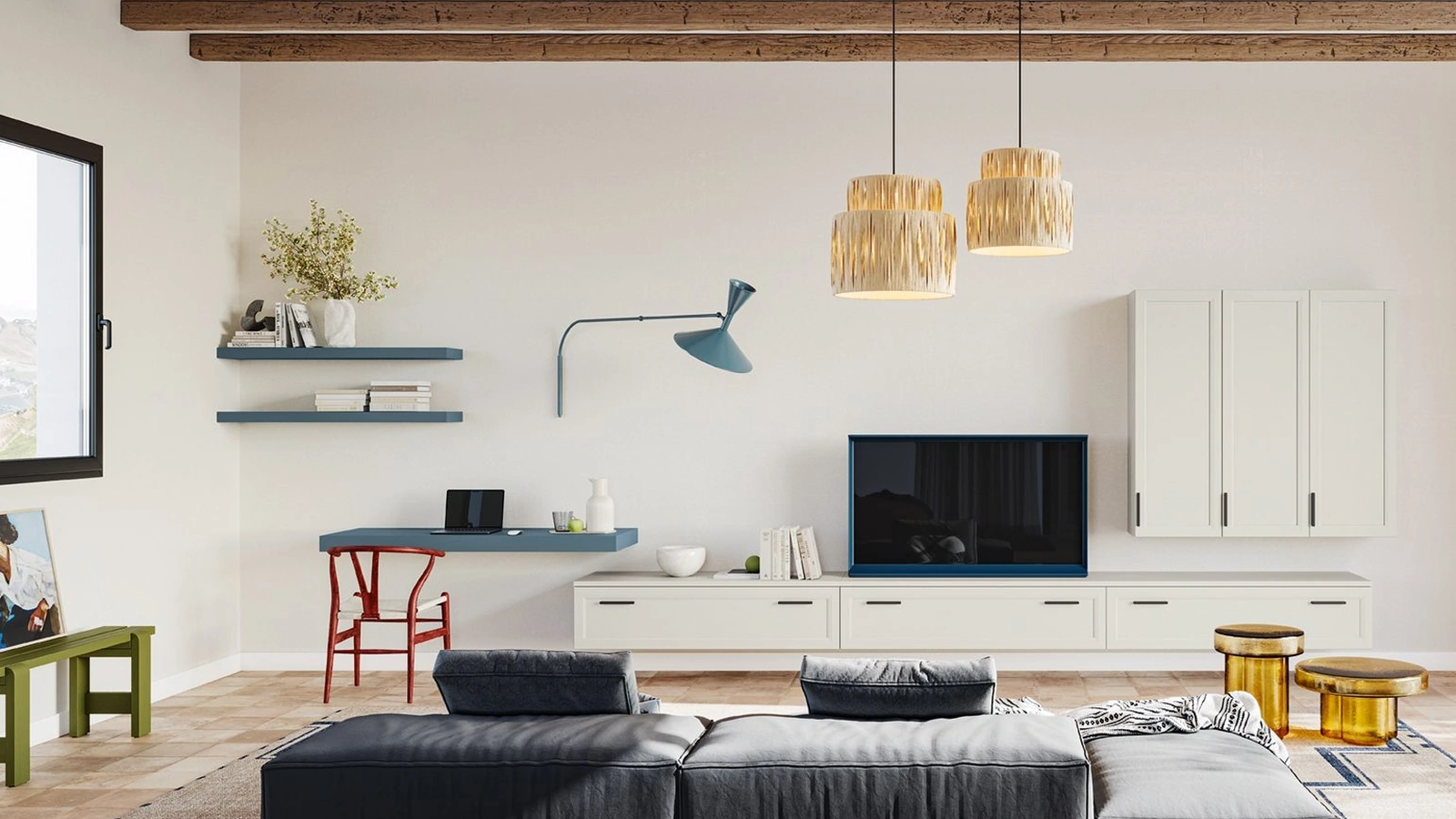 Parete Attrezzata Arcadia L002 di Colombini Casa