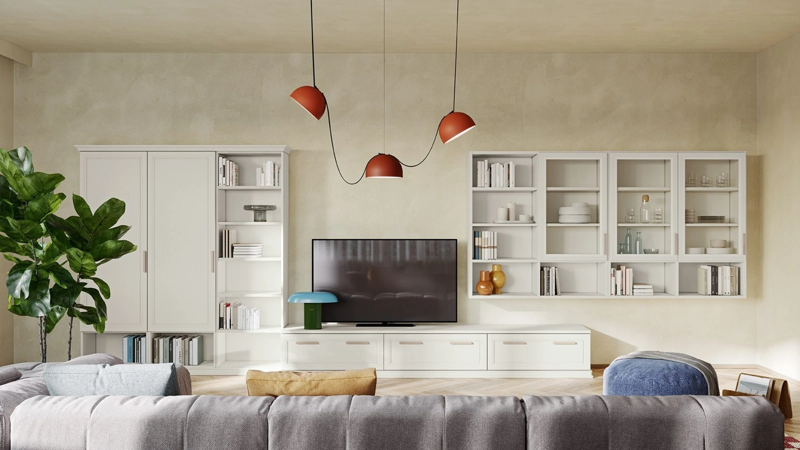 Parete Attrezzata Arcadia L003 di Colombini Casa