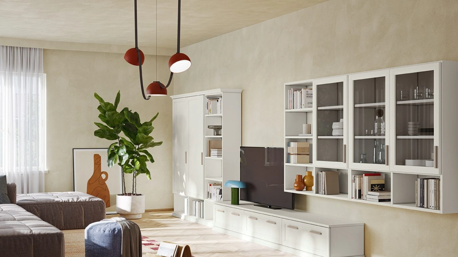 Parete Attrezzata Arcadia L003 di Colombini Casa