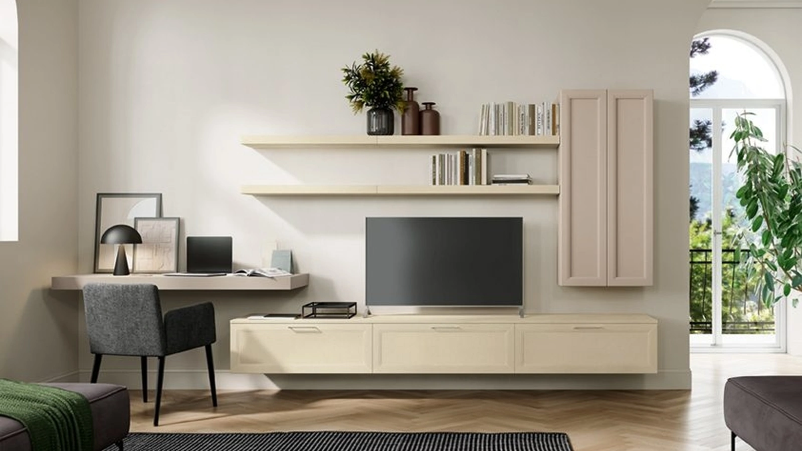 Parete Attrezzata Arcadia L004 di Colombini Casa