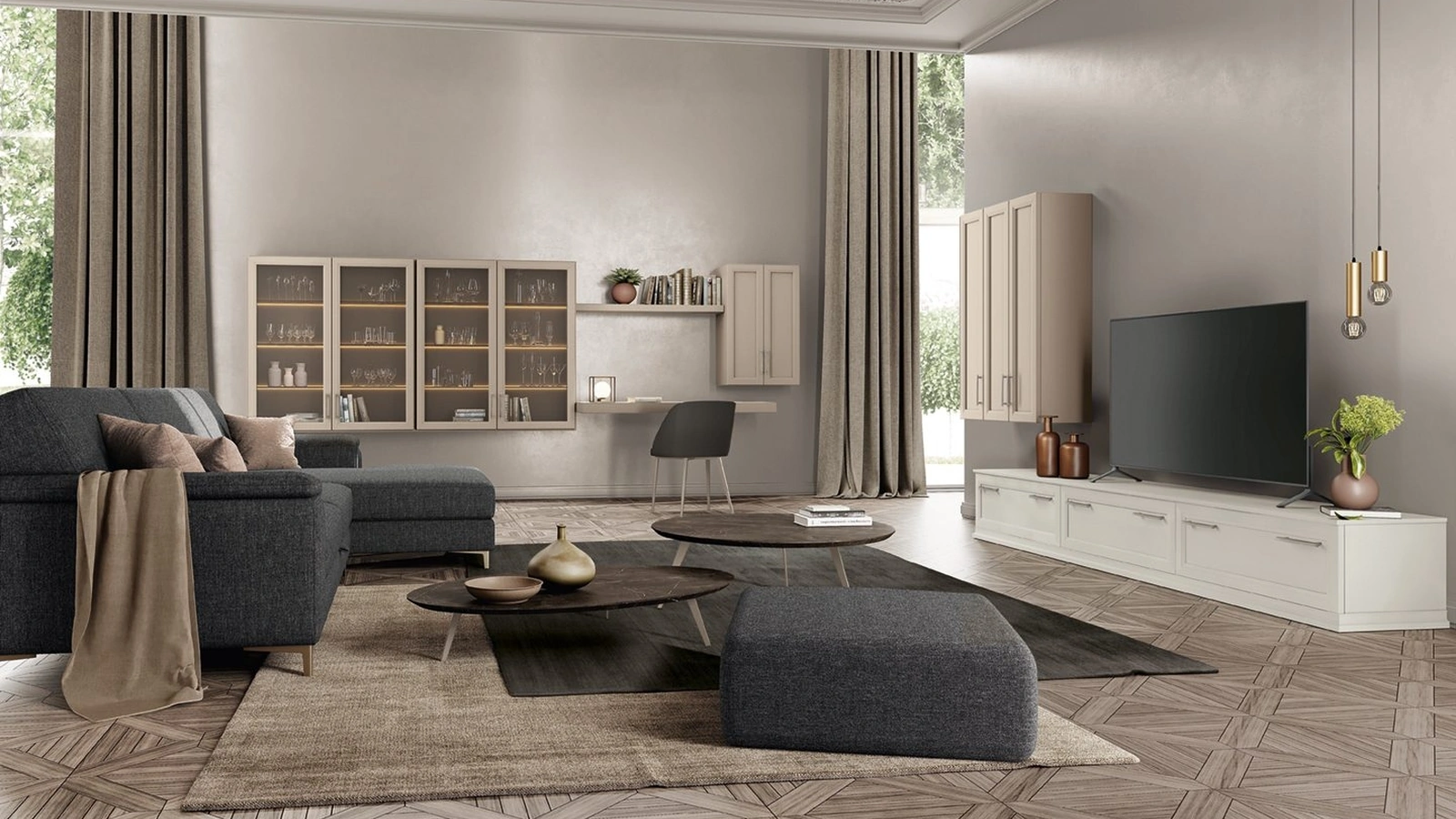 Parete Attrezzata Arcadia L008 di Colombini Casa