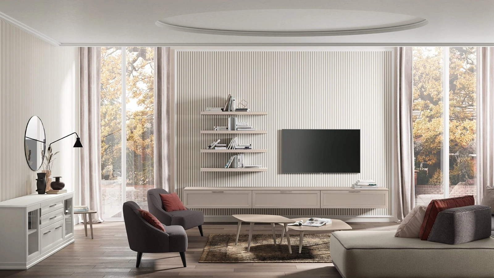 Parete Attrezzata Arcadia L009 di Colombini Casa