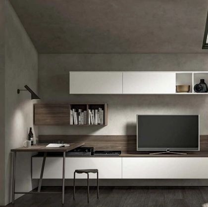 Parete attrezzata sospesa Living GF1025 di Abitare Mobilstella