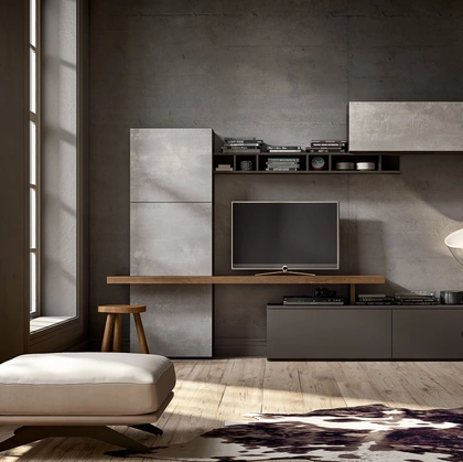 Parete attrezzata Living GF1055 di Abitare Mobilstella