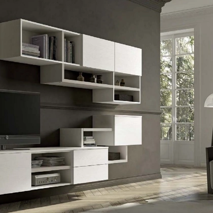 Parete attrezzata sospesa Living GF1110 di Abitare Mobilstella