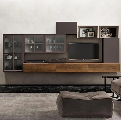 Parete Attrezzata sospesa Living GF1040 di Abitare Mobilstella