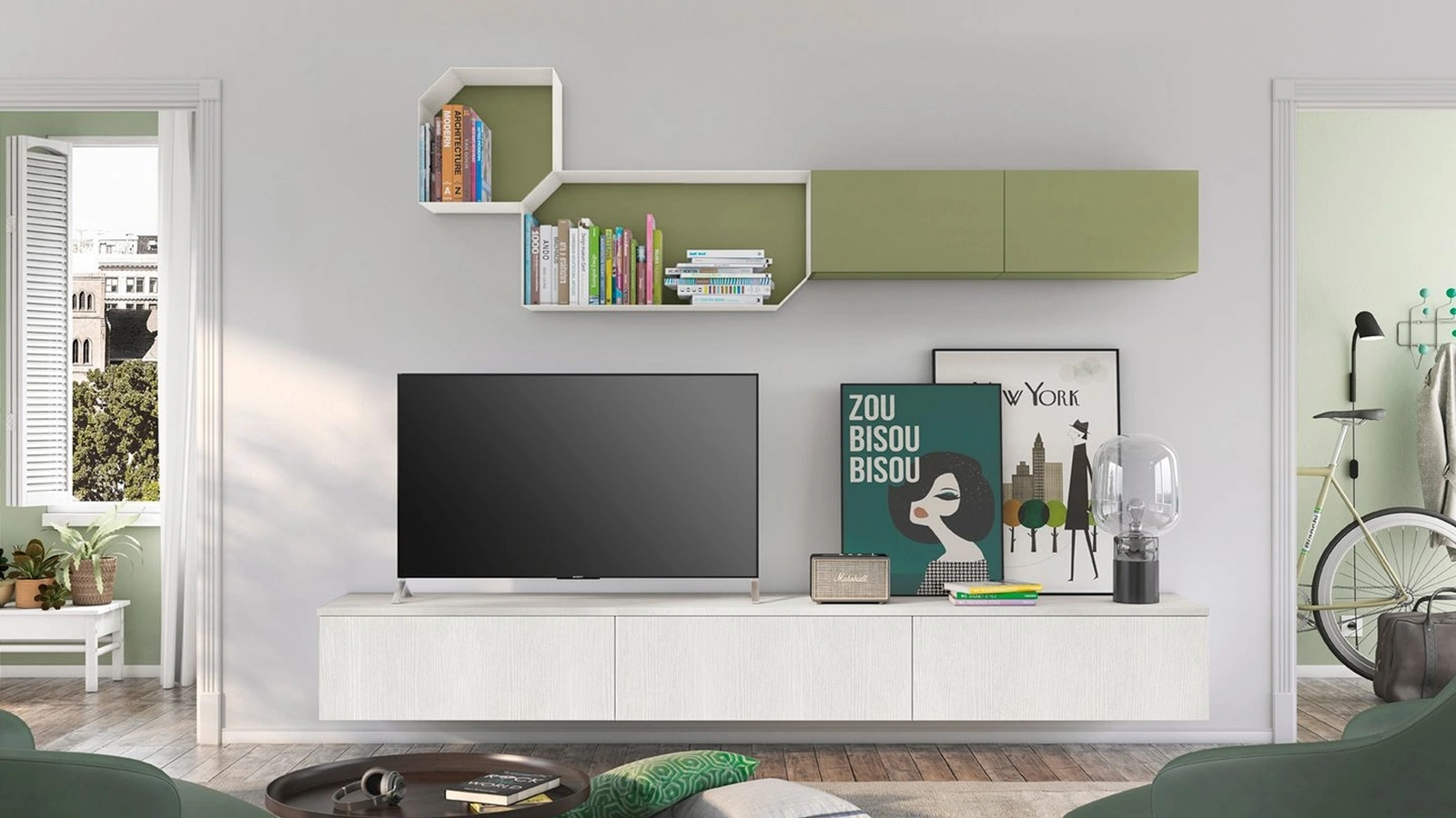 Parete Attrezzata Volo L012 di Colombini Casa