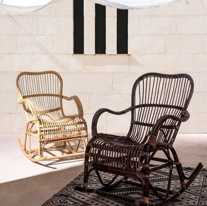 Poltrona a dondolo in rattan Casimira di Bizzotto