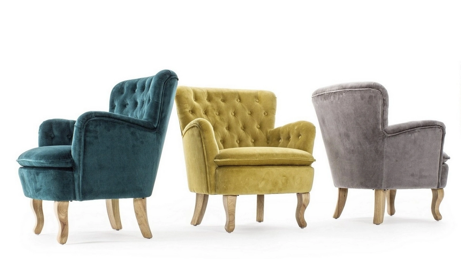 Poltrona in velluto Orlins di Bizzotto