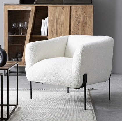 Poltroncina in tessuto Claudine di Bizzotto