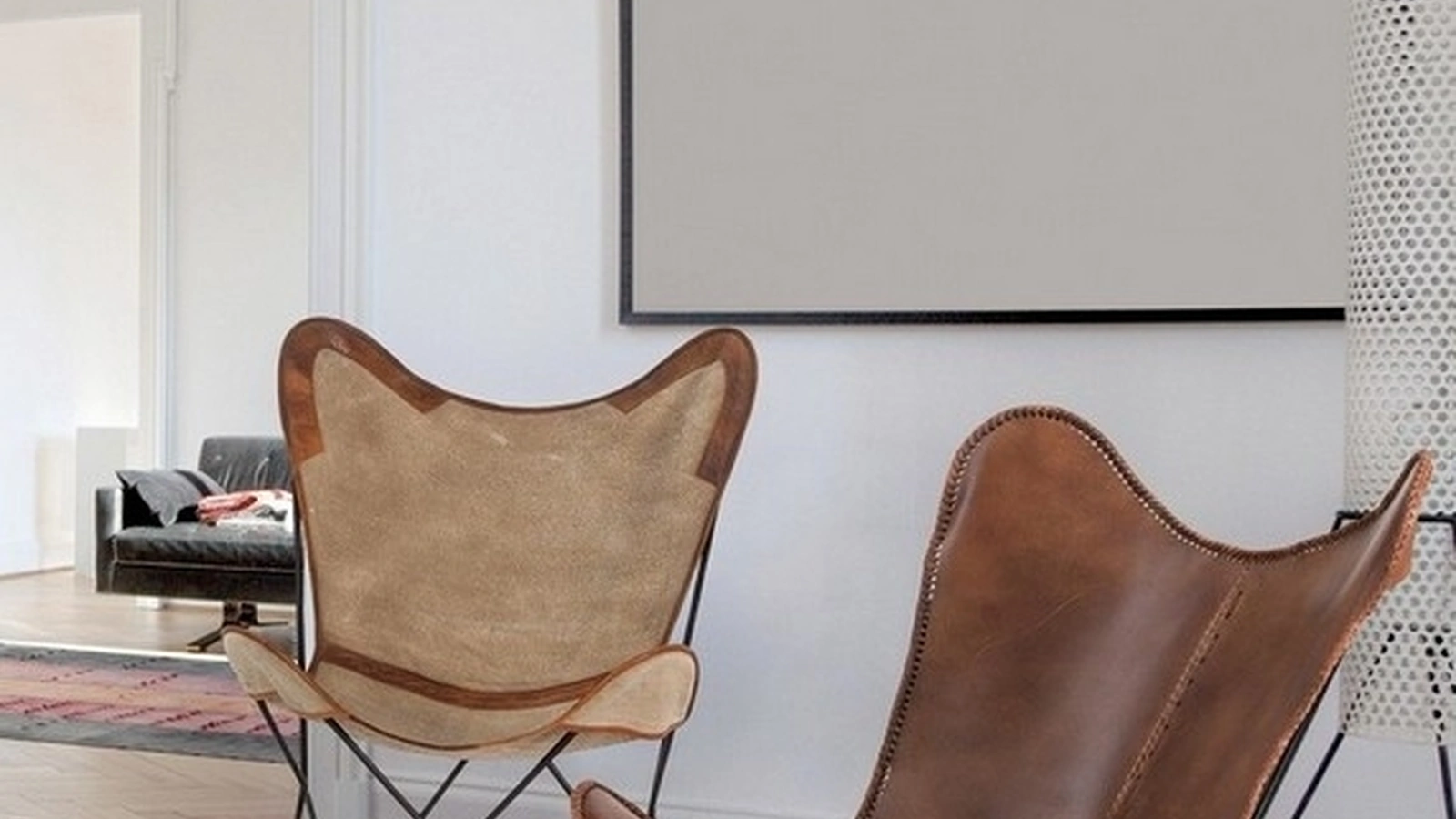 Poltroncina in pelle Eaton di Bizzotto