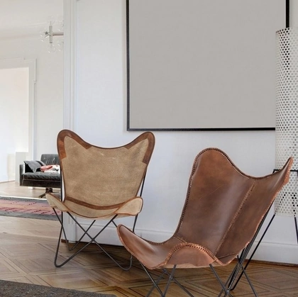 Poltroncina in pelle Eaton di Bizzotto