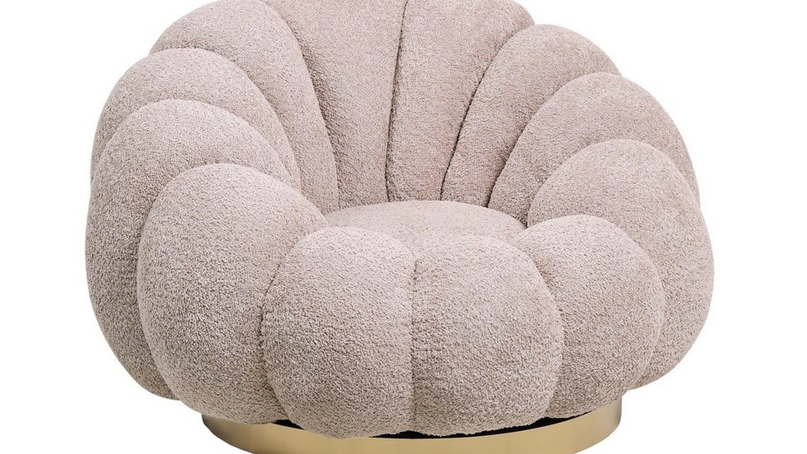 Poltroncina girevole in tessuto Rosa antico Florel di Bizzotto