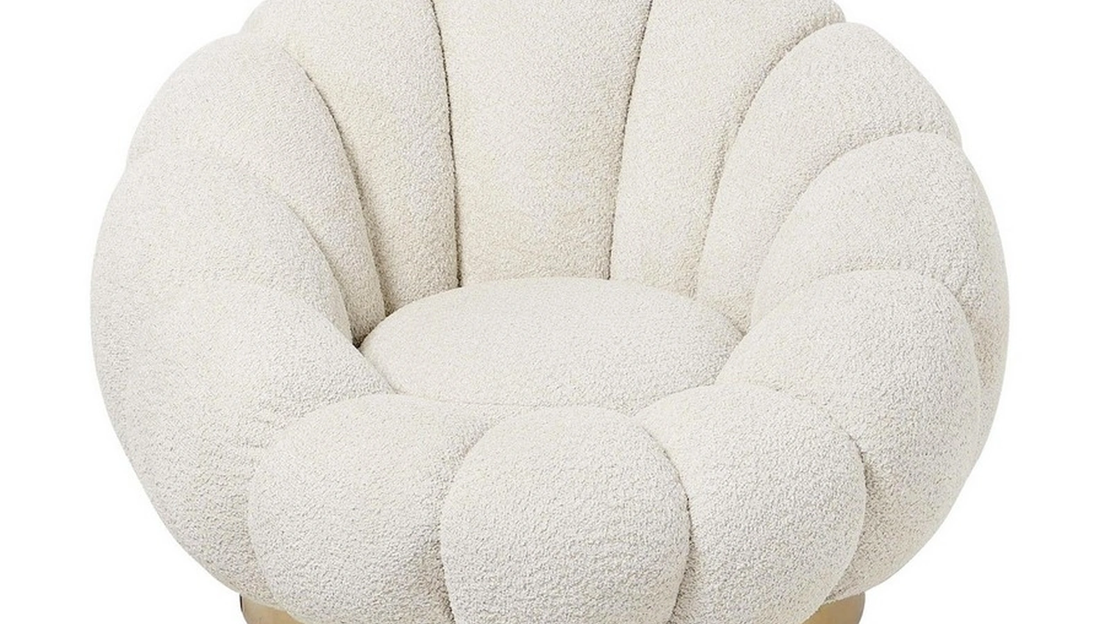 Poltroncina girevole in tessuto Naturale Florel di Bizzotto