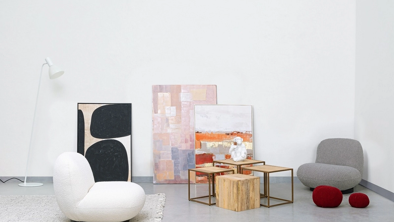 Poltrona girevole in tessuto Margot di Bizzotto