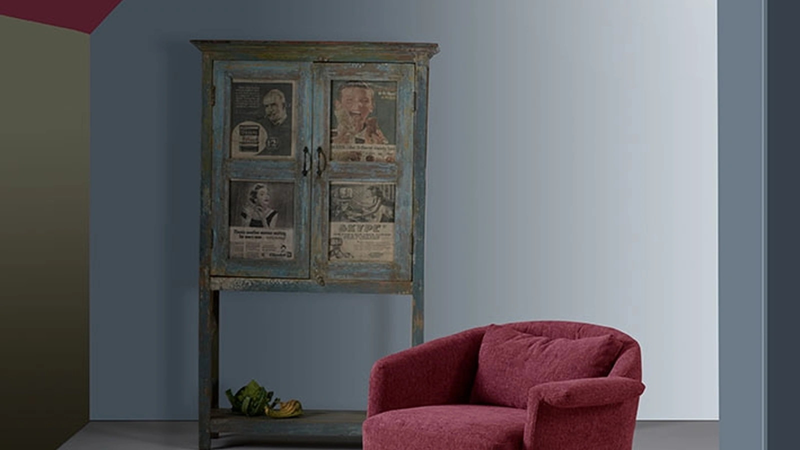 Poltroncina in tessuto con struttura in metallo Mix di Excò