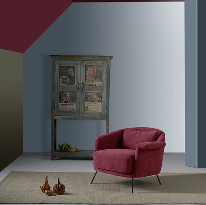 Poltroncina in tessuto con struttura in metallo Mix di Excò