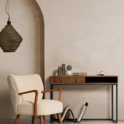 Poltroncina in tessuto e legno Moritz di Bizzotto