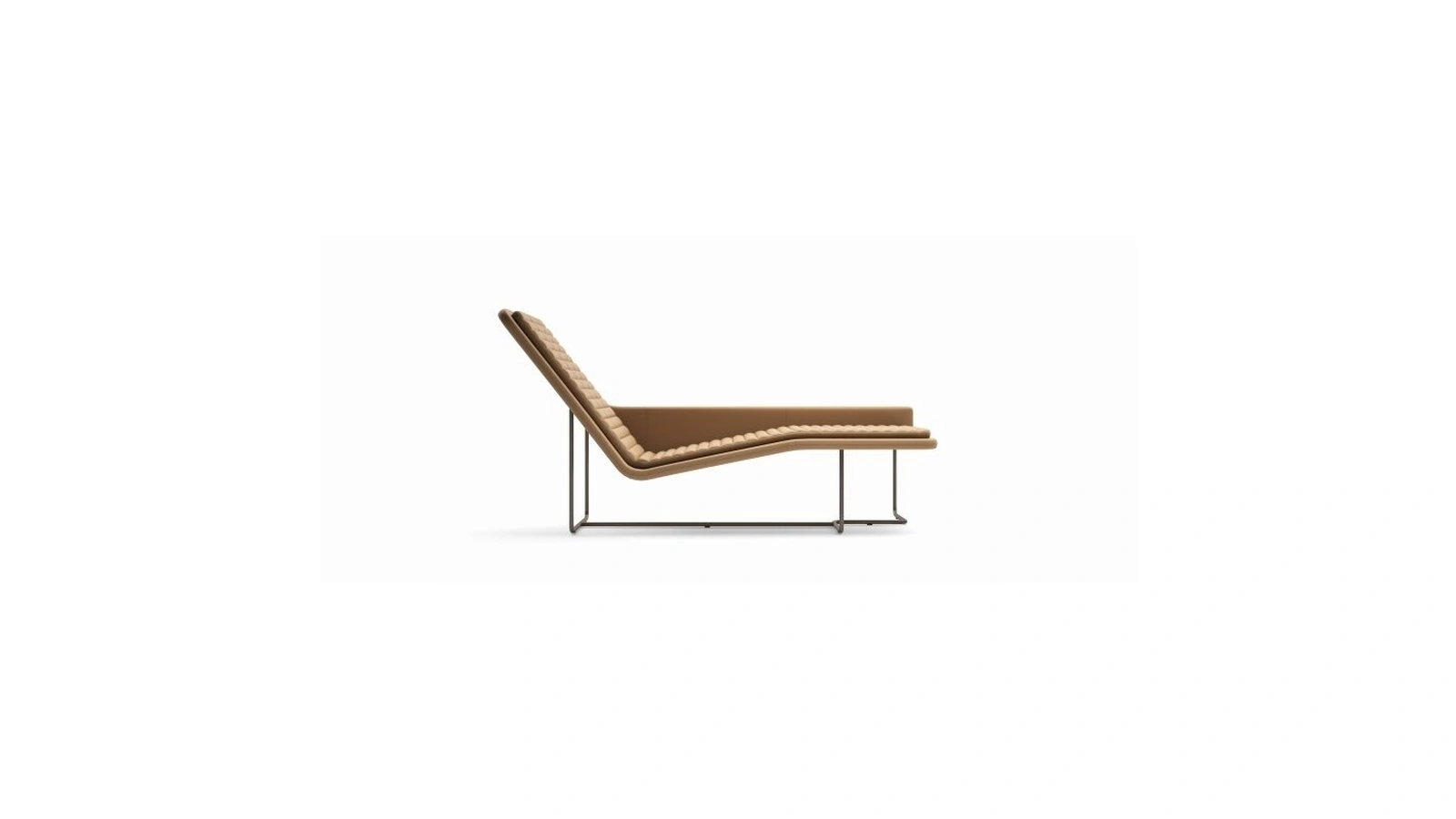 Poltrona Chaise Longue in pelle con struttura in metallo Origami di Ditre Italia